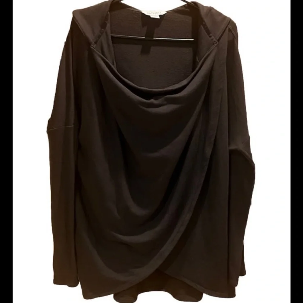 ATHLETA Walnut Brown Purana Wrap Hoodie Size Medium - Picture 1 of 7